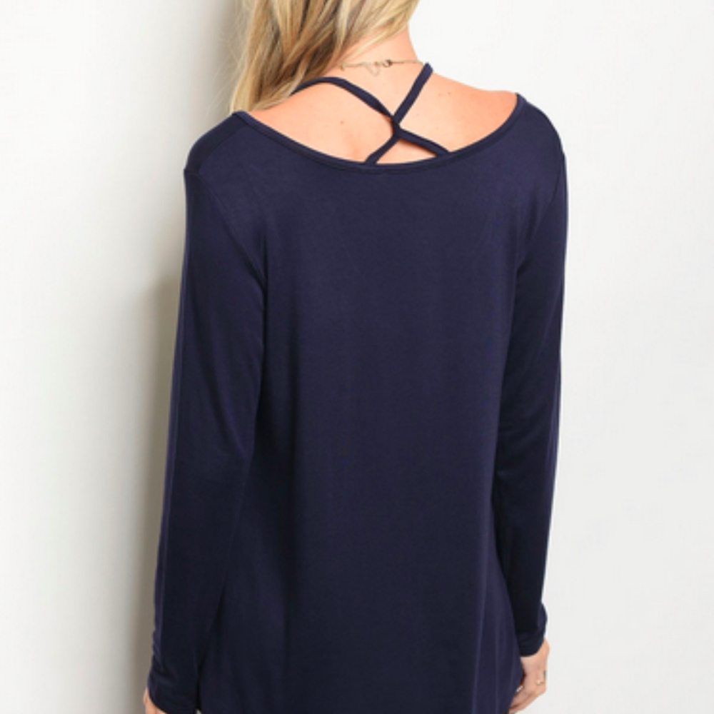 Love Riche Navy LS Top - Picture 2 of 2